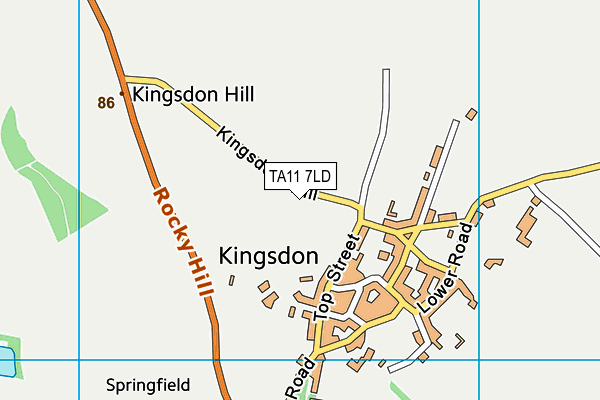 TA11 7LD map - OS VectorMap District (Ordnance Survey)