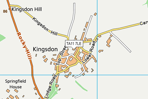 TA11 7LE map - OS VectorMap District (Ordnance Survey)