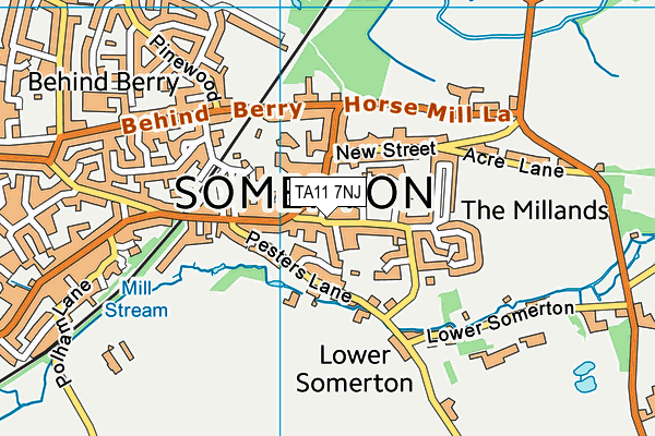 TA11 7NJ map - OS VectorMap District (Ordnance Survey)