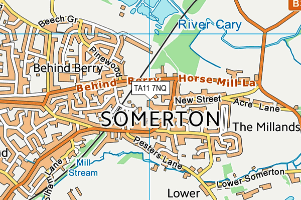 TA11 7NQ map - OS VectorMap District (Ordnance Survey)