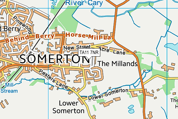 TA11 7NR map - OS VectorMap District (Ordnance Survey)