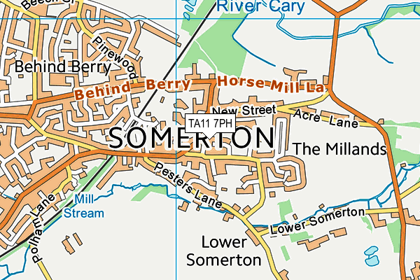 TA11 7PH map - OS VectorMap District (Ordnance Survey)