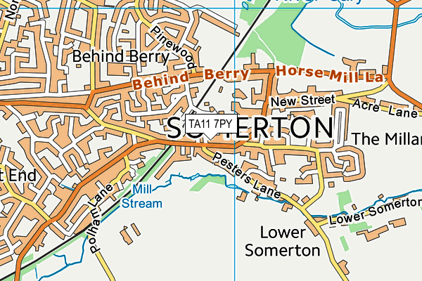 TA11 7PY map - OS VectorMap District (Ordnance Survey)