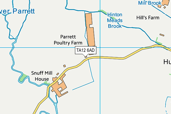 TA12 6AD map - OS VectorMap District (Ordnance Survey)