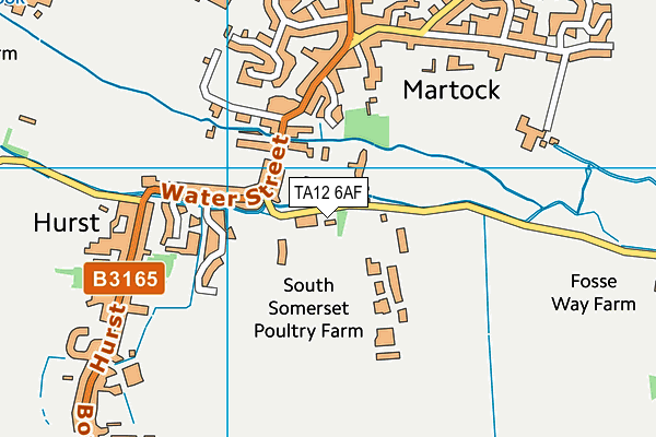 Martock Recreation Ground map (TA12 6AF) - OS VectorMap District (Ordnance Survey)