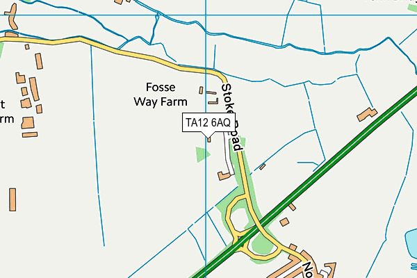 TA12 6AQ map - OS VectorMap District (Ordnance Survey)