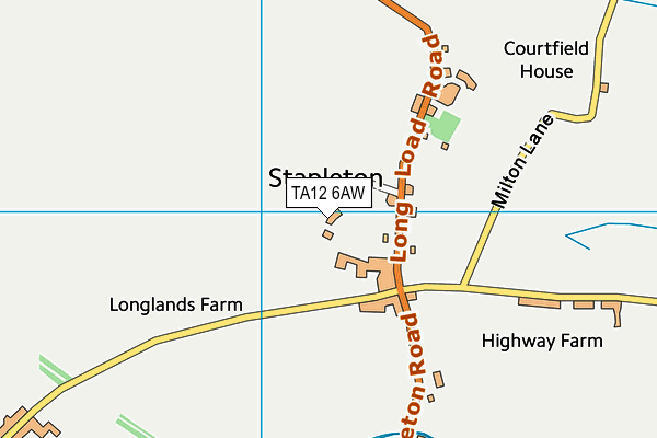 TA12 6AW map - OS VectorMap District (Ordnance Survey)