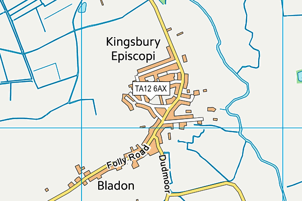 TA12 6AX map - OS VectorMap District (Ordnance Survey)