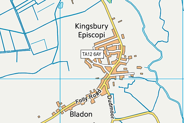 TA12 6AY map - OS VectorMap District (Ordnance Survey)