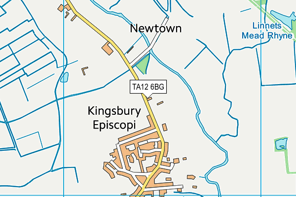 Kingsbury Episcopi Recreation Ground map (TA12 6BG) - OS VectorMap District (Ordnance Survey)