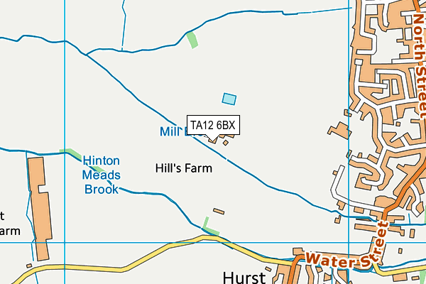 TA12 6BX map - OS VectorMap District (Ordnance Survey)