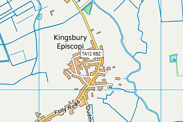 TA12 6BZ map - OS VectorMap District (Ordnance Survey)