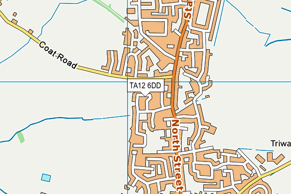 TA12 6DD map - OS VectorMap District (Ordnance Survey)