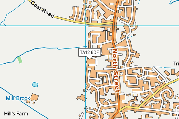 TA12 6DF map - OS VectorMap District (Ordnance Survey)