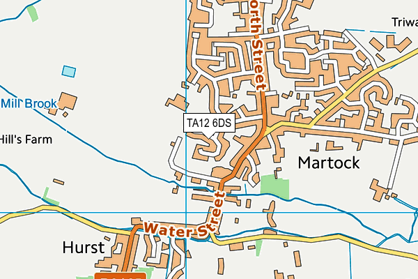 TA12 6DS map - OS VectorMap District (Ordnance Survey)