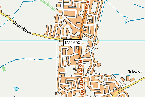 TA12 6DX map - OS VectorMap District (Ordnance Survey)