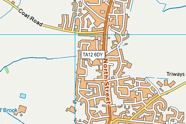 TA12 6DY map - OS VectorMap District (Ordnance Survey)