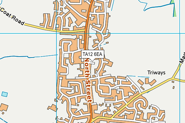 TA12 6EA map - OS VectorMap District (Ordnance Survey)