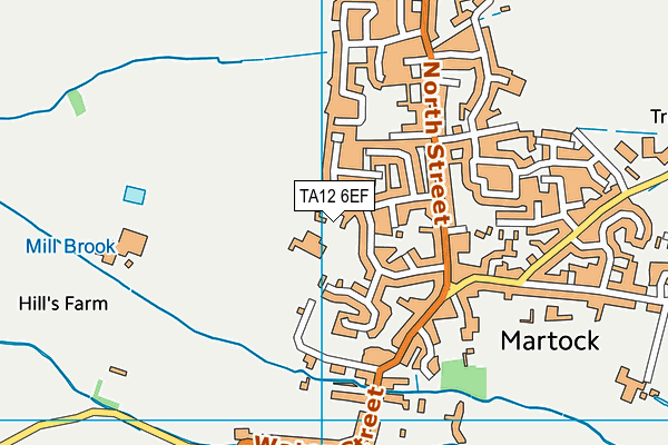 TA12 6EF map - OS VectorMap District (Ordnance Survey)