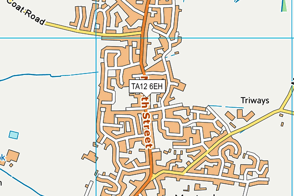 TA12 6EH map - OS VectorMap District (Ordnance Survey)