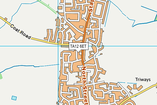 TA12 6ET map - OS VectorMap District (Ordnance Survey)