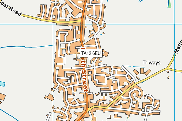 TA12 6EU map - OS VectorMap District (Ordnance Survey)