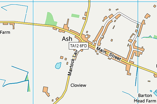 TA12 6FD map - OS VectorMap District (Ordnance Survey)