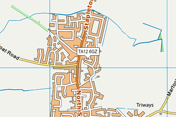 TA12 6GZ map - OS VectorMap District (Ordnance Survey)