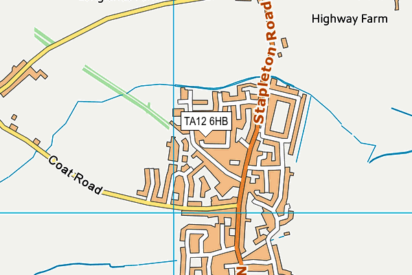TA12 6HB map - OS VectorMap District (Ordnance Survey)