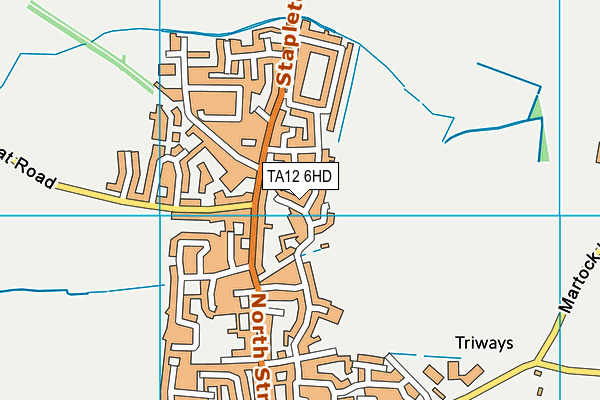 TA12 6HD map - OS VectorMap District (Ordnance Survey)