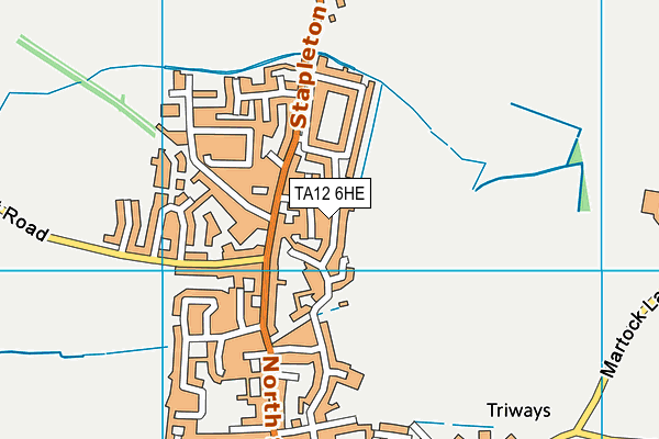 TA12 6HE map - OS VectorMap District (Ordnance Survey)