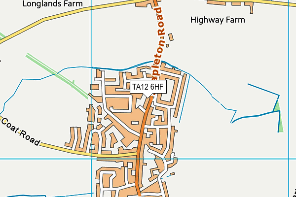 TA12 6HF map - OS VectorMap District (Ordnance Survey)