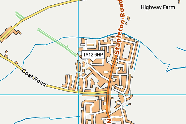 TA12 6HP map - OS VectorMap District (Ordnance Survey)