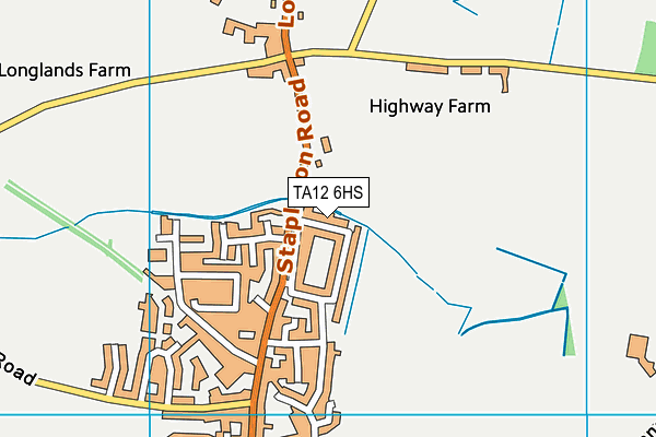 TA12 6HS map - OS VectorMap District (Ordnance Survey)