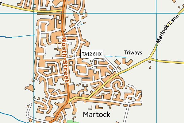 TA12 6HX map - OS VectorMap District (Ordnance Survey)