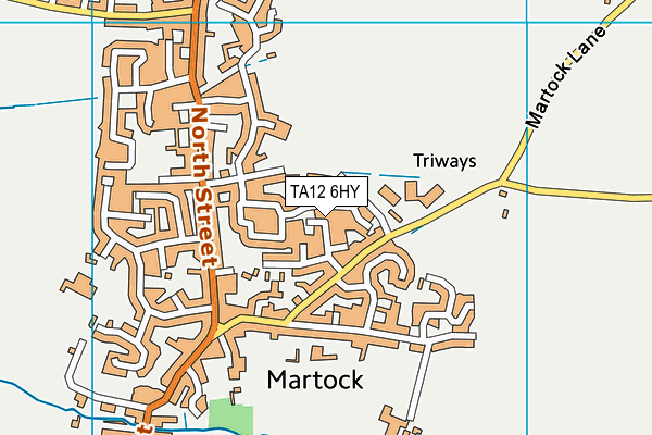 TA12 6HY map - OS VectorMap District (Ordnance Survey)