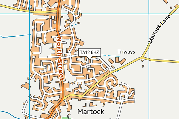 TA12 6HZ map - OS VectorMap District (Ordnance Survey)