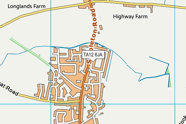 TA12 6JA map - OS VectorMap District (Ordnance Survey)