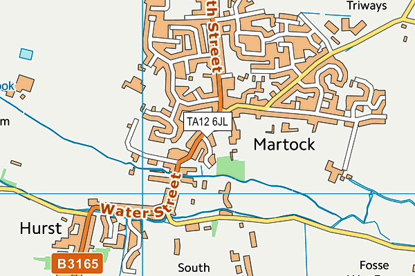 Martock Parish Hall map (TA12 6JL) - OS VectorMap District (Ordnance Survey)