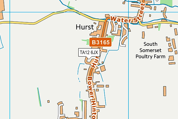 TA12 6JX map - OS VectorMap District (Ordnance Survey)