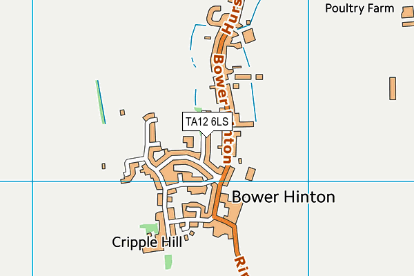 TA12 6LS map - OS VectorMap District (Ordnance Survey)