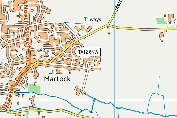 TA12 6NW map - OS VectorMap District (Ordnance Survey)