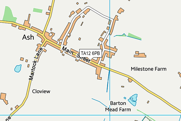 TA12 6PB map - OS VectorMap District (Ordnance Survey)