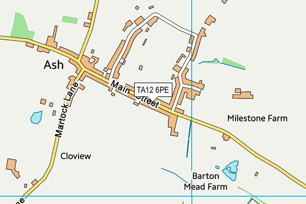 TA12 6PE map - OS VectorMap District (Ordnance Survey)