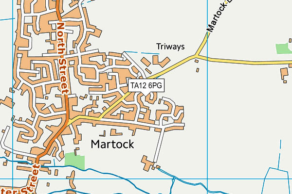 TA12 6PG map - OS VectorMap District (Ordnance Survey)