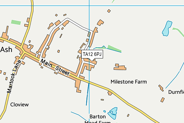TA12 6PJ map - OS VectorMap District (Ordnance Survey)