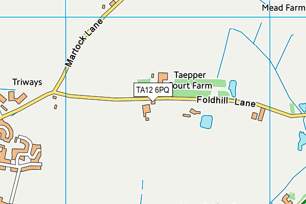 TA12 6PQ map - OS VectorMap District (Ordnance Survey)