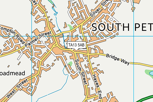 TA13 5AB map - OS VectorMap District (Ordnance Survey)
