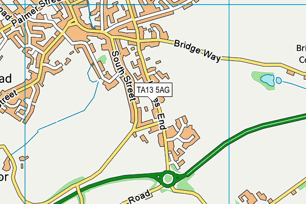 South Petherton Junior School map (TA13 5AG) - OS VectorMap District (Ordnance Survey)