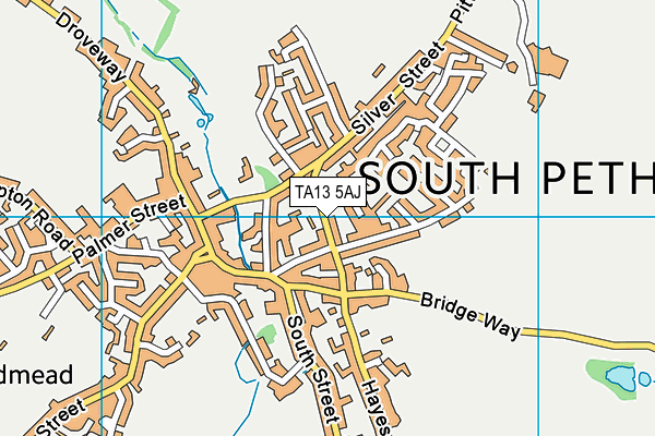 TA13 5AJ map - OS VectorMap District (Ordnance Survey)